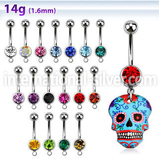 mcd639 belly rings surgical steel 316l belly button