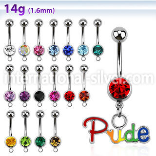 mcd648 belly rings surgical steel 316l belly button