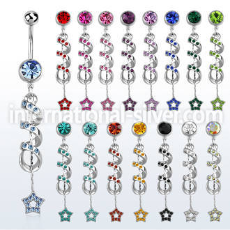 mcd701 belly rings surgical steel 316l belly button