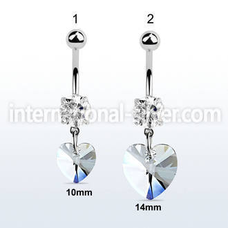 mcd715 belly rings surgical steel 316l belly button