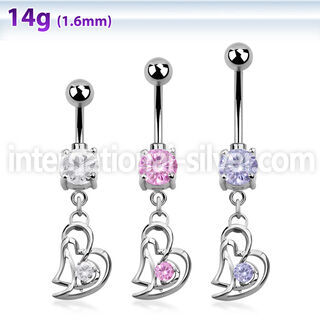 mcdz373 belly rings surgical steel 316l belly button