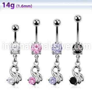 mcdz375 belly rings surgical steel 316l belly button