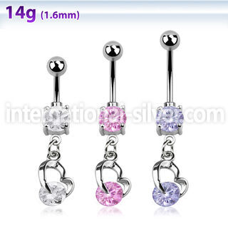 mcdz377 belly rings surgical steel 316l belly button