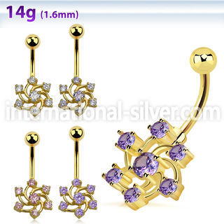 mdgz347 belly rings anodized surgical steel 316l belly button