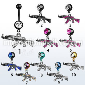 mdk631 belly rings anodized surgical steel 316l belly button