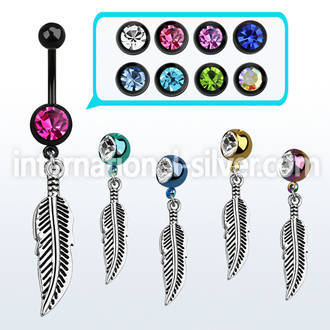 mdk654 belly rings anodized surgical steel 316l belly button
