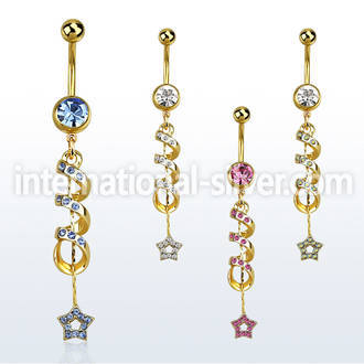 mdk701 belly rings anodized surgical steel 316l belly button