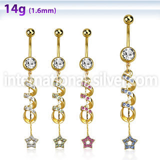 mdk701 belly rings anodized surgical steel 316l belly button