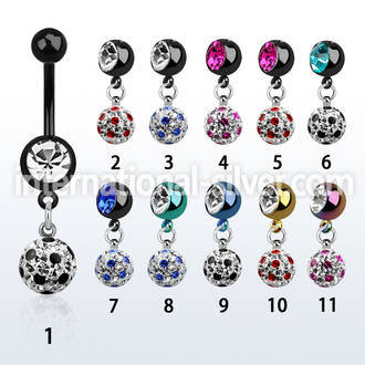 mdkfr8a belly rings anodized surgical steel 316l belly button