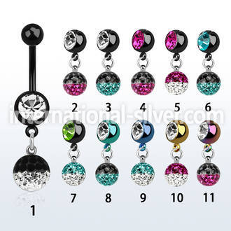 mdkfr8e belly rings anodized surgical steel 316l belly button