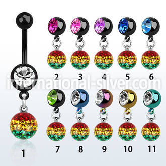 mdkfr8r belly rings anodized surgical steel 316l belly button