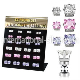 mg114 fake illusion body jewelry stainless steel ear lobe