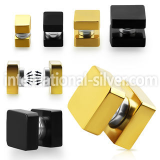 mptsq cheaters  illusion plugs and tapers anodized surgical steel 316l ear lobe