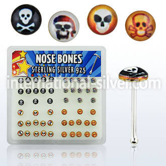 nblgx2 nose bone silver 925 nose