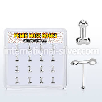 nbpen16 925 silver nose bones nose piercing