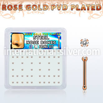 nbttz1xc anodized surgical steel nose bones nose  piercing