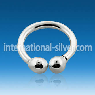 nc6 fake illusion hoops silver 925 belly button