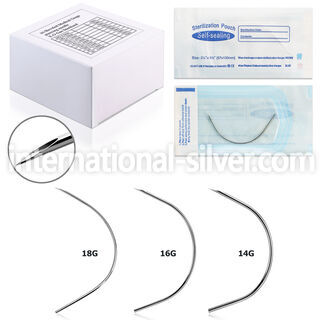 neecbx eo gas sterilized curved steel needles for single use