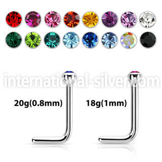 nlcb surgical steel nose stud 2mm round gem