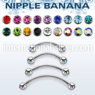 npbnjb5 316l surgical steel nipple banana 5mm press fit gem balls
