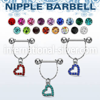 npdl17 straight barbells surgical steel 316l nipple