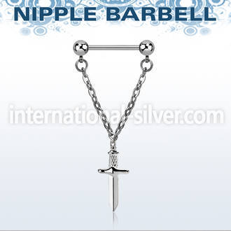 npdl48 surgical steel barbells nipple piercing