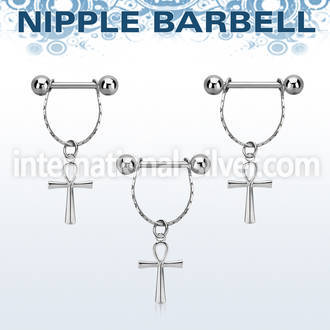 npdl49 surgical steel 14g barbell nipple piercing