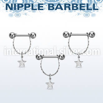 npdl51 surgical steel barbells nipple piercing
