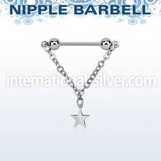 npdl52 surgical steel barbells nipple piercing