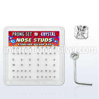 npscs l shape nose studs silver 925 nose