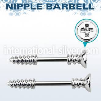 npsh5 straight barbells surgical steel 316l nipple