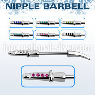 npsh6 straight barbells surgical steel 316l nipple