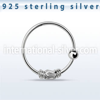 nr15 nose hoop silver 925 nose