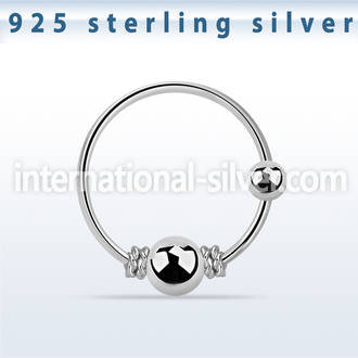 nr17 nose hoop silver 925 nose