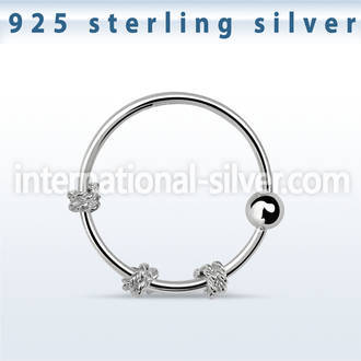 nr27 nose hoop silver 925 nose