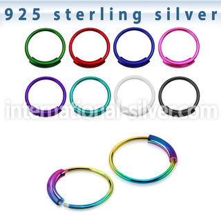 ns02bl nose hoop silver 925 nose