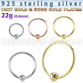 ns05 nose hoop silver 925 nose