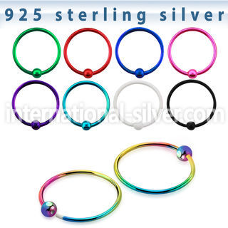 ns07bl nose hoop silver 925 nose