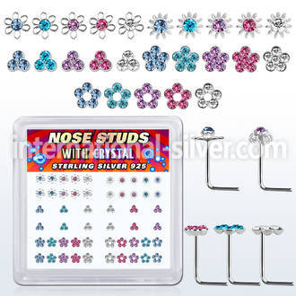 nsbxm7m 925 silver nose screws and nose studs nose piercing