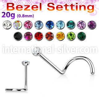 nscb25 l shape nose studs surgical steel 316l nose