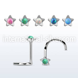 nscstop l shape nose studs surgical steel 316l nose