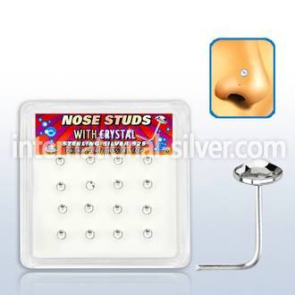 nsfb16c l shape nose studs silver 925 nose