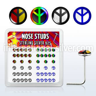 nslgx4 l shape nose studs silver 925 nose