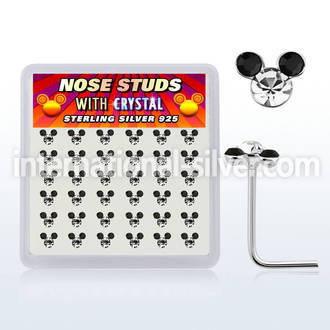 nsmos36b l shape nose studs silver 925 