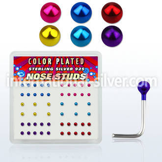 nsmtbx2 l shape nose studs silver 925 nose