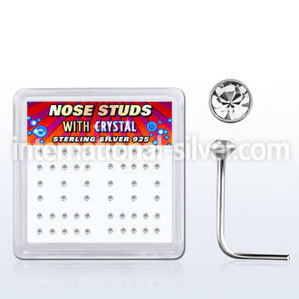 nsrdbxc l shape nose studs silver 925 nose