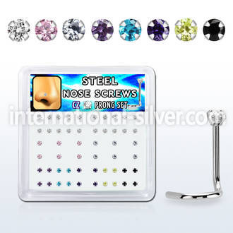 nswz2xm surgical steel nose screws and nose studs nose  piercing