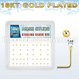 nsx18b1 l shape nose studs silver 925 nose