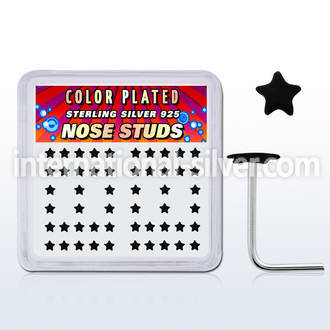 nsxsak l shape nose studs silver 925 nose