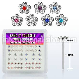 nyflbxs2 bend it to fit nose studs silver 925 nose